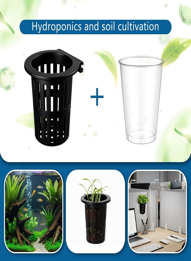Novabright 2 Pcs Large Aquarium Plant Holder with Hydroponic Cup, 3.37 Inch Sick Hook and Suction Cups for Fish Tank Aquaponic Plant Cultivation and Aquascape Accessories Decorations(Black) - Image 4